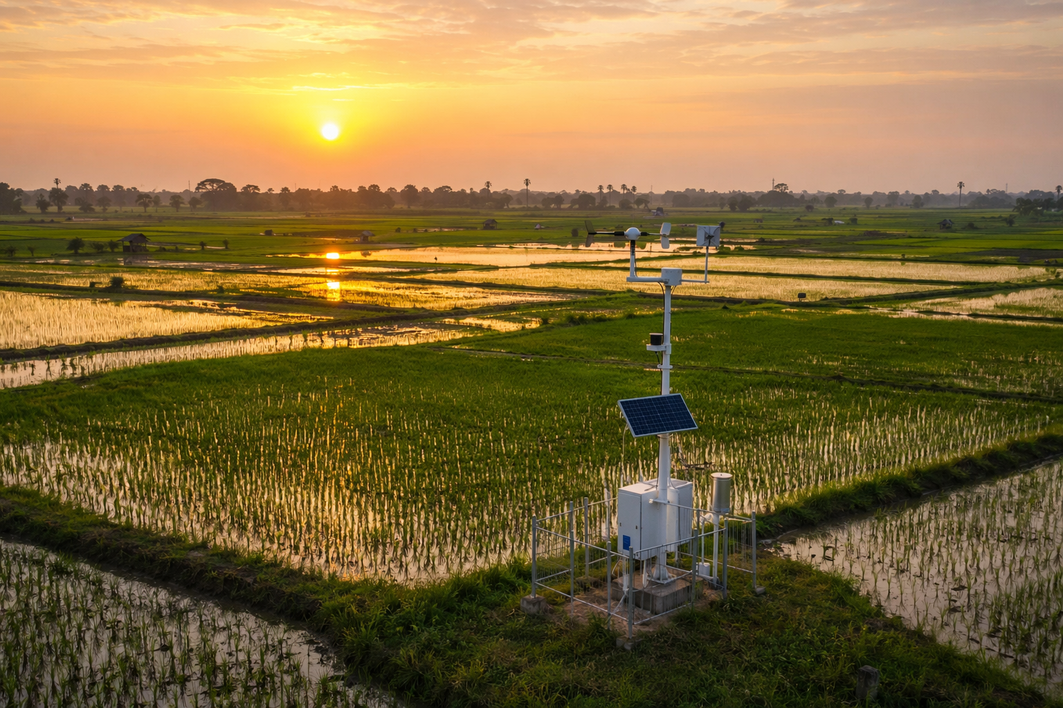 AfricaRice weather station in African rice fields